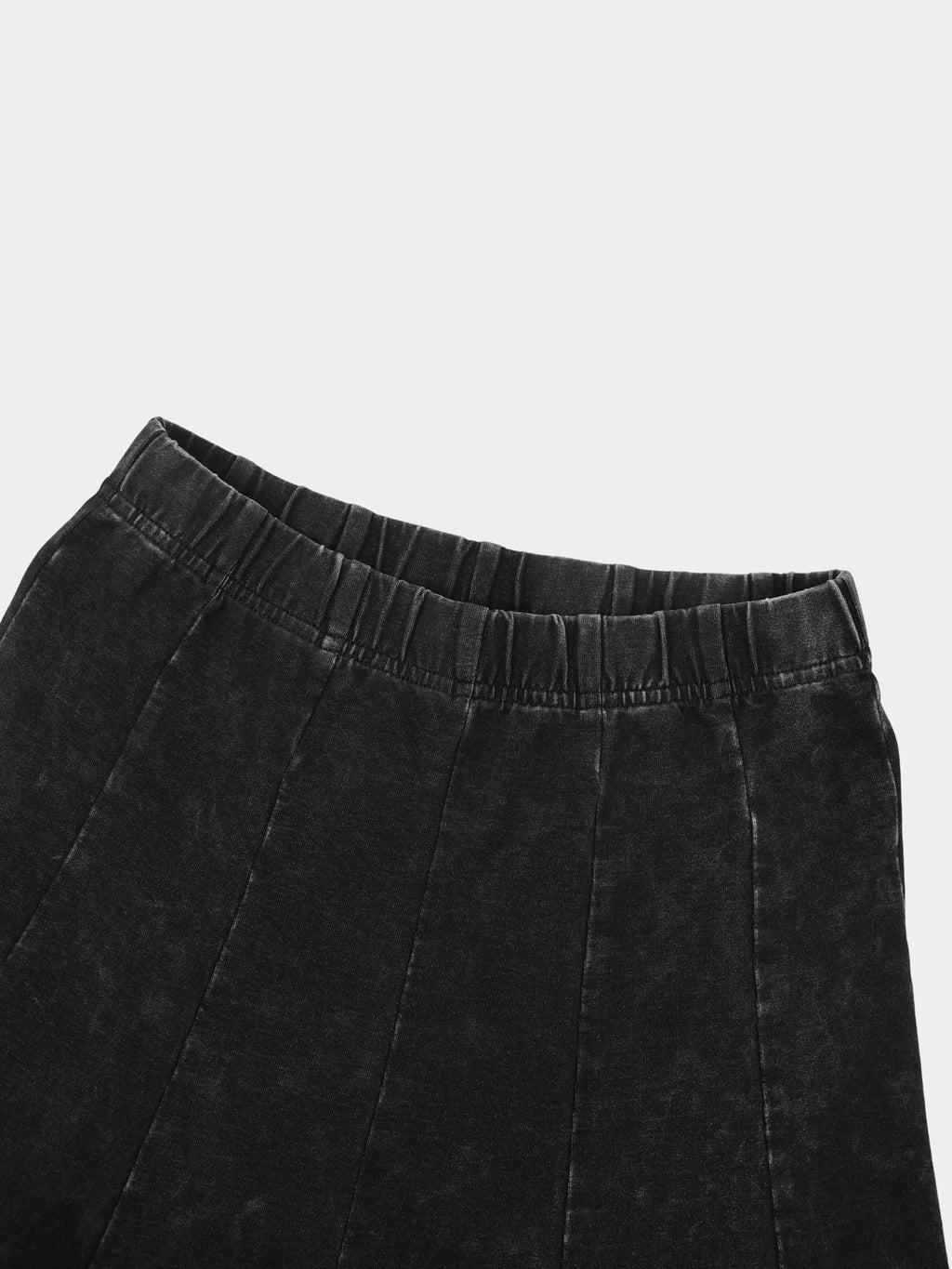 Paneled Flare Skirt 35"-Black Wash