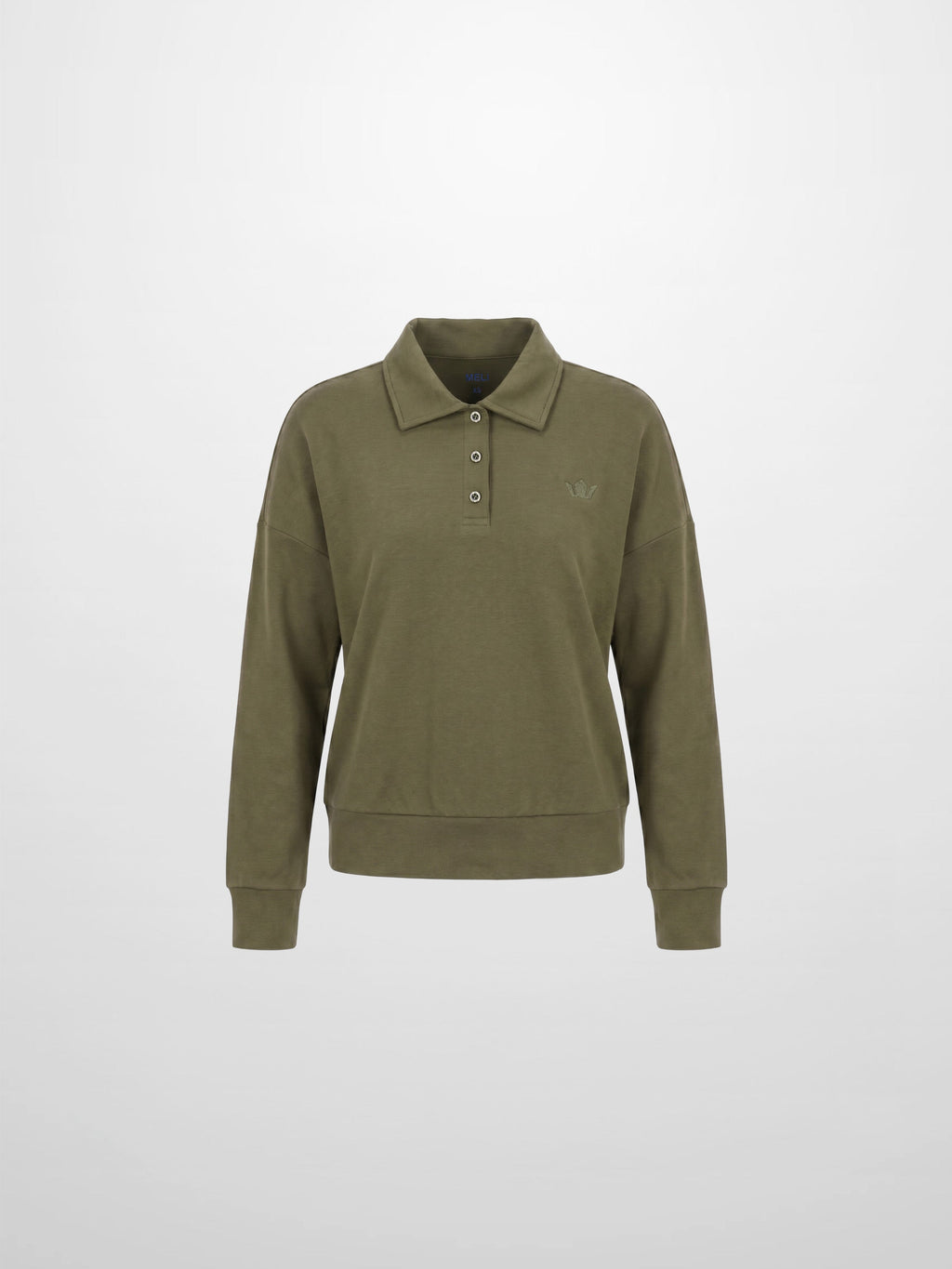 Collared Bomber Tee-Olive