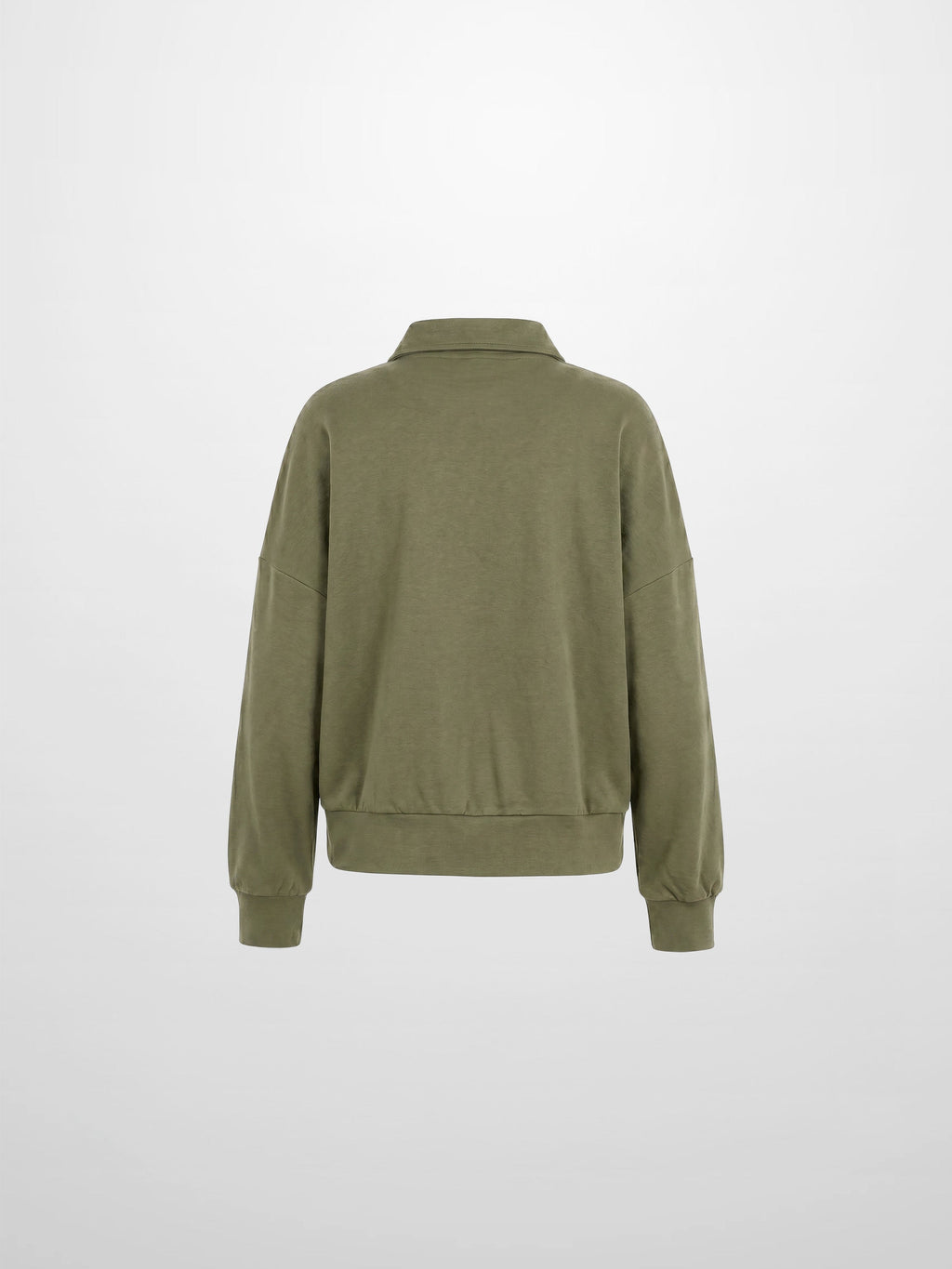 Collared Bomber Tee-Olive