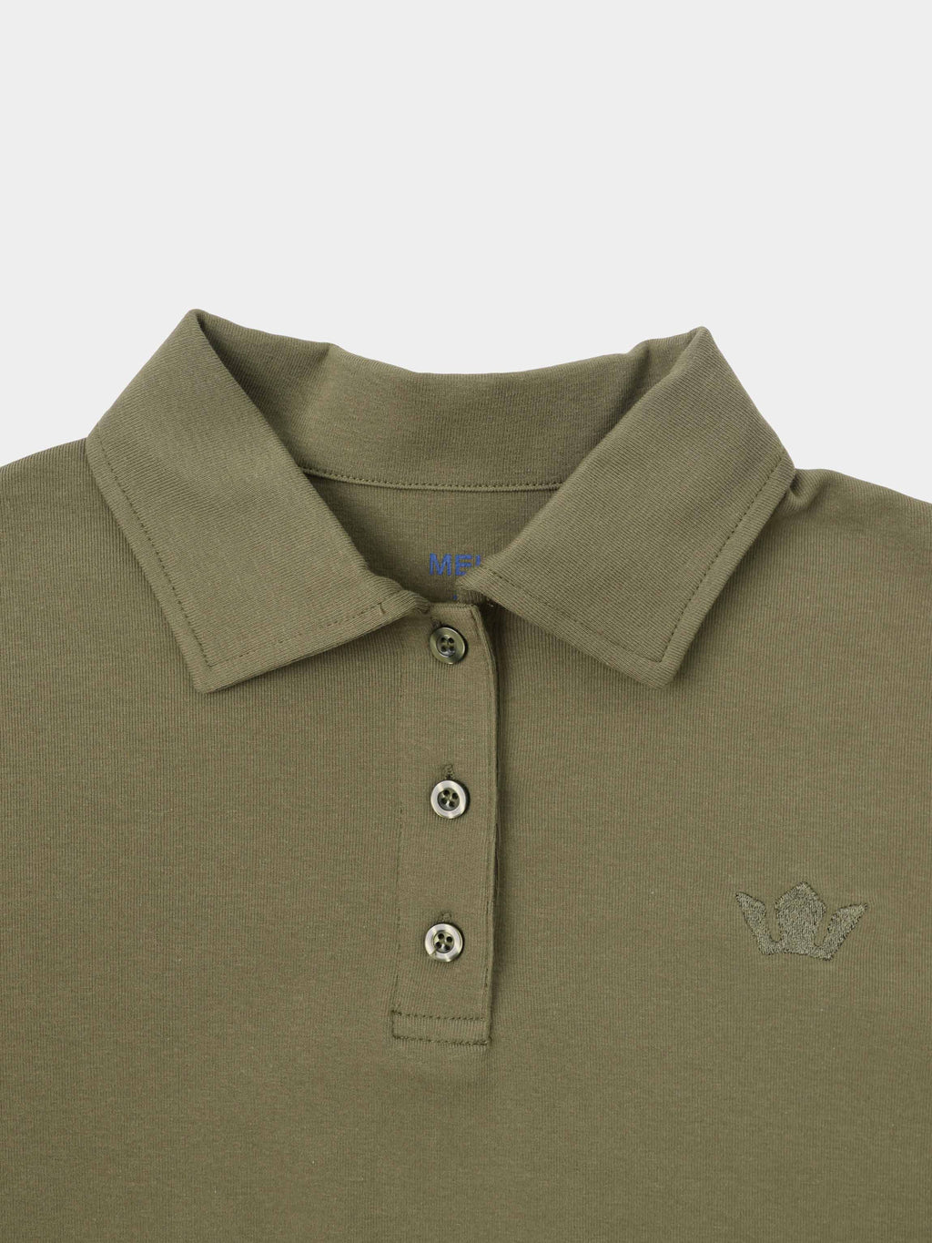 Collared Bomber Tee-Olive