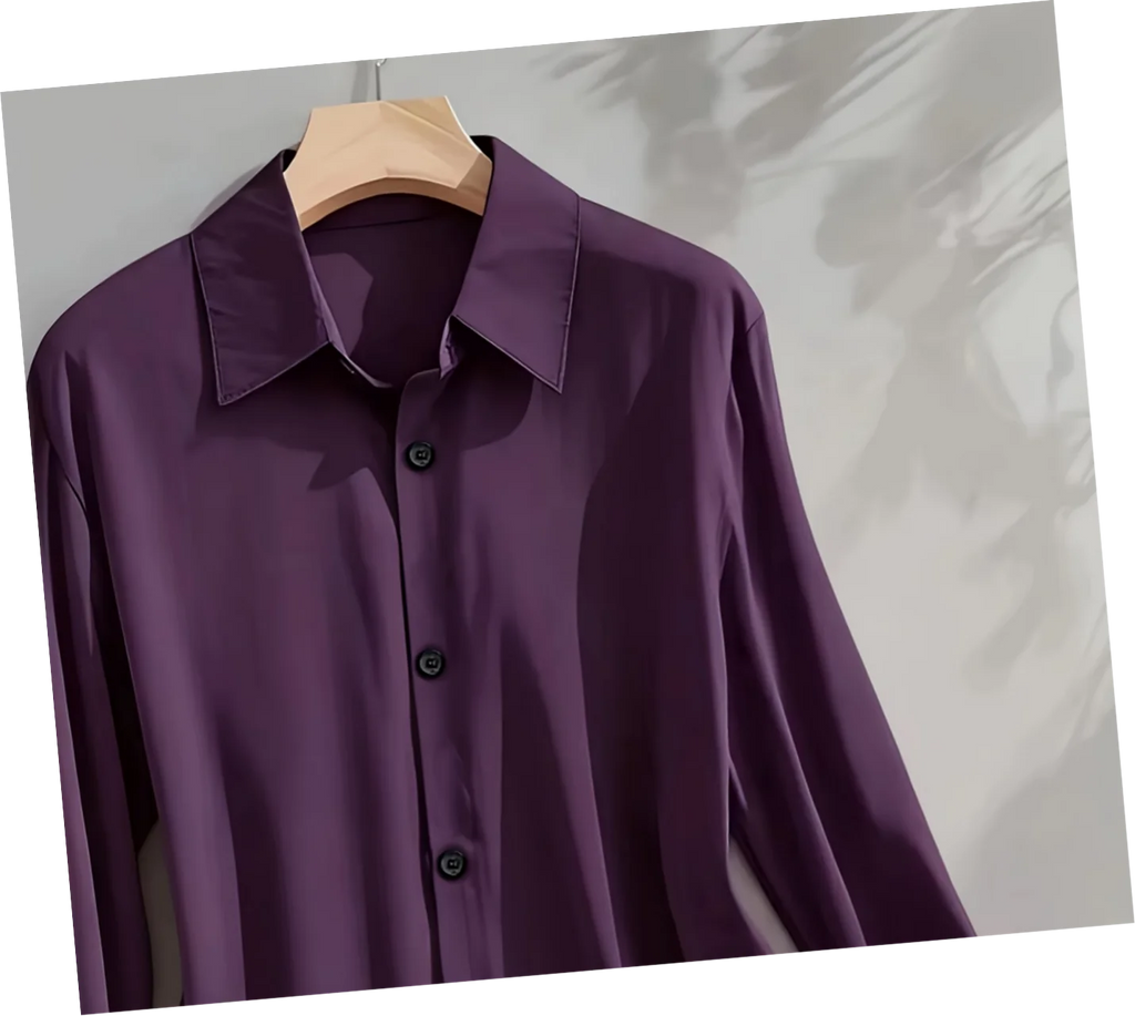 Elegant Long-Sleeved Shirt for Women, Classic Front-Button Shirt,