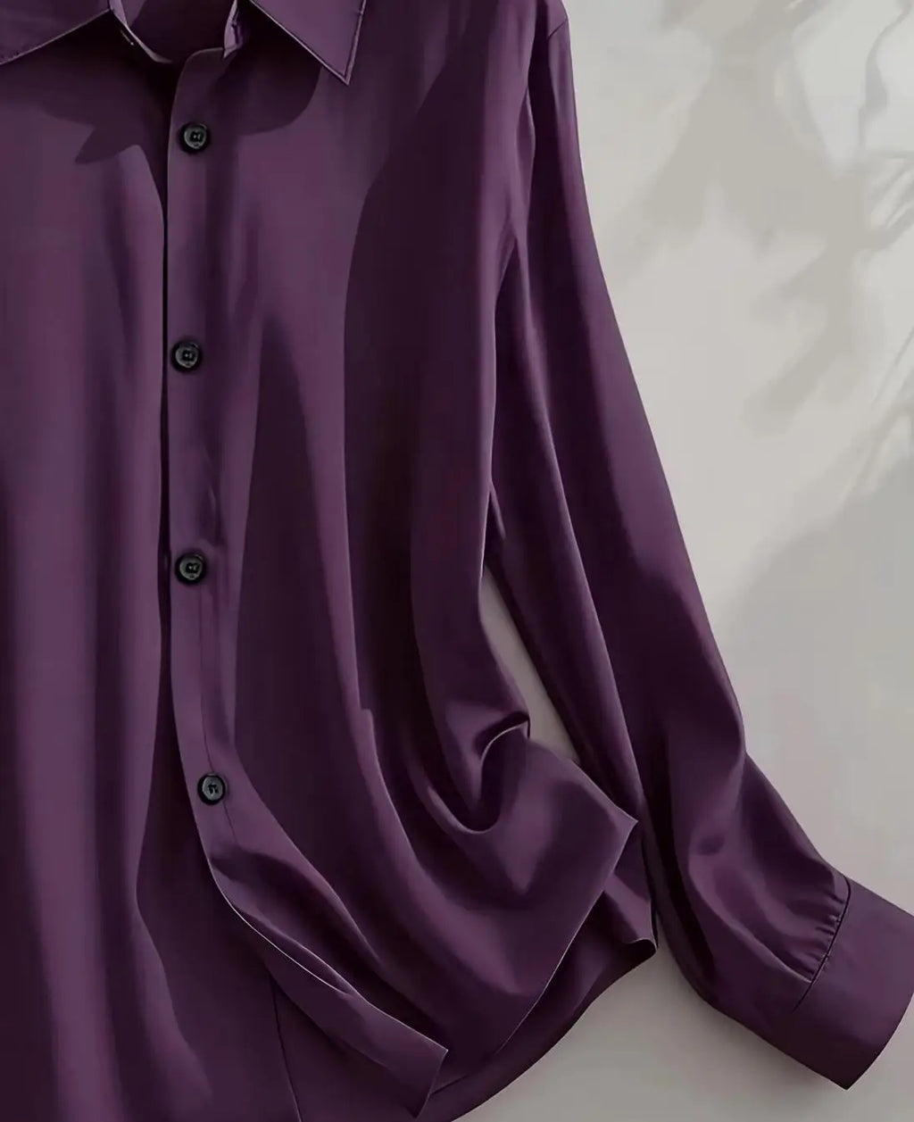 Elegant Long-Sleeved Shirt for Women, Classic Front-Button Shirt,