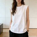 Woman Loose Sleeveless Tank Top Summer Casual Vest Basic Daily T-shirt