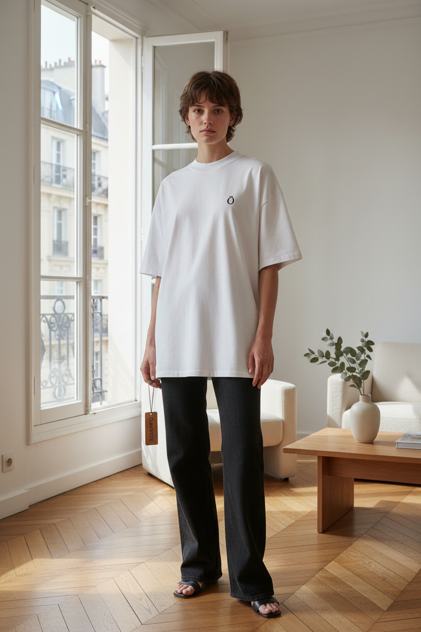 T-shirt col montant Blanc — Paris