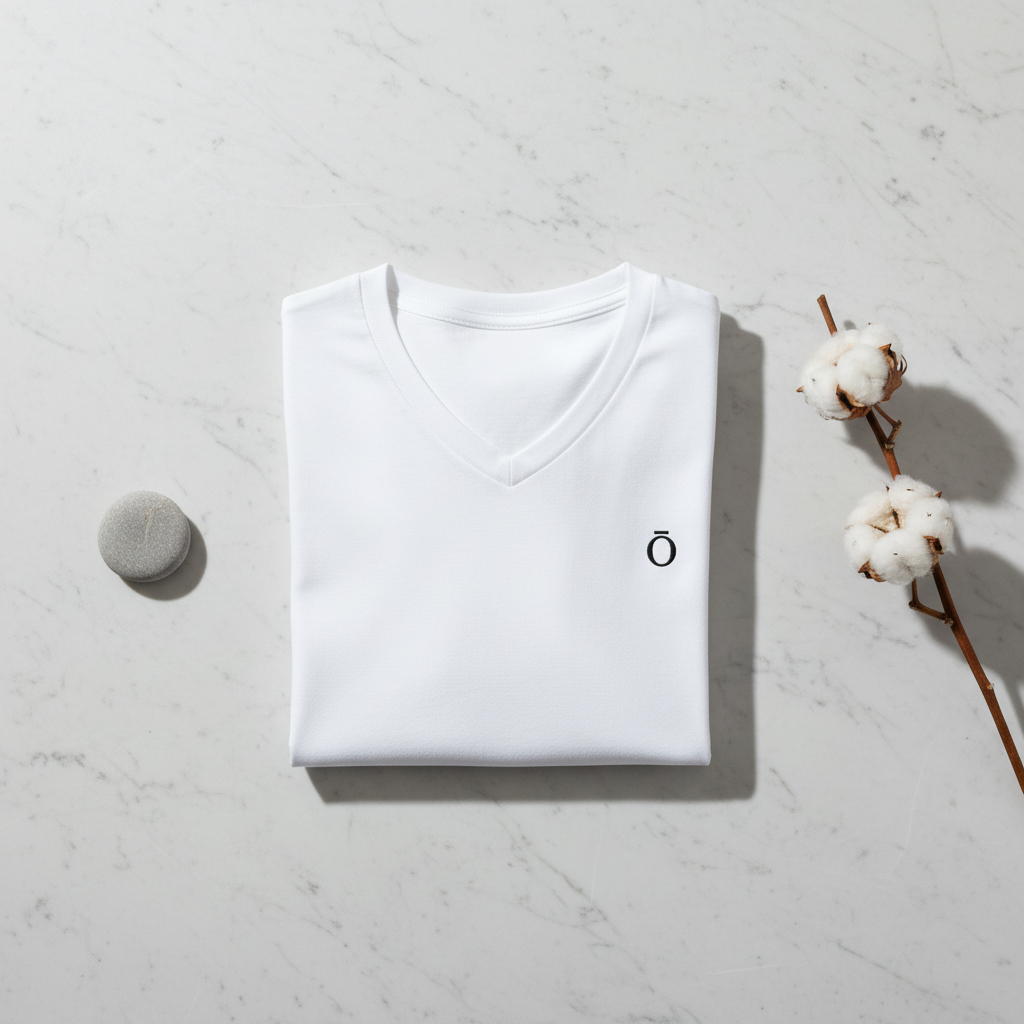 T-shirt col V - Flat lay
